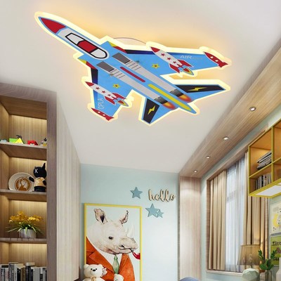 儿童房吸顶灯超薄创意男孩卧室房间装饰飞机灯简约全光谱护眼儿童