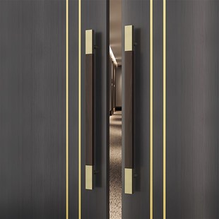 新中式大门d拉手酒店宴会厅包厢实木门把手商铺玻璃门把手定制刻