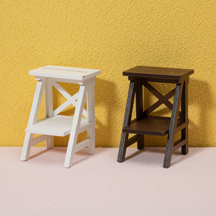 家居木质摆件椅子DIY 饰筷子架收纳 创意迷你置物架拍照道具桌面装