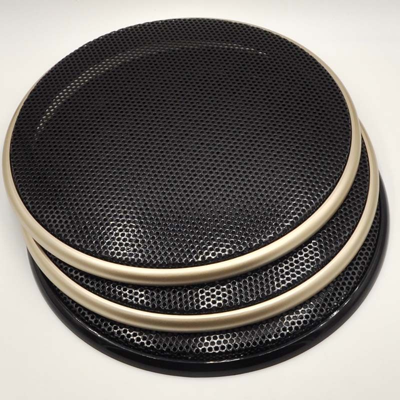 19#10寸金色喇k叭面罩音箱保护罩汽车低音炮网罩DIY配件加厚装饰