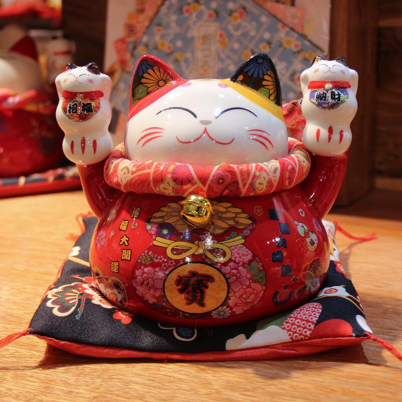 招财猫存钱罐可爱办公桌日式小摆件店铺开业送礼生日礼物家居装饰