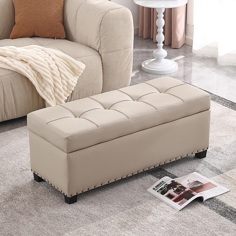 猫爪皮换鞋凳家用门口长条凳进门入户试衣间凳子床尾凳可坐收纳凳,收纳整理,收纳凳,淘宝优惠券,粉丝福利购,淘宝优惠卷