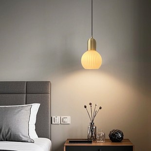 意式轻奢卧室床头小吊灯高级感客厅酒吧台背景墙简约升降长线吊灯