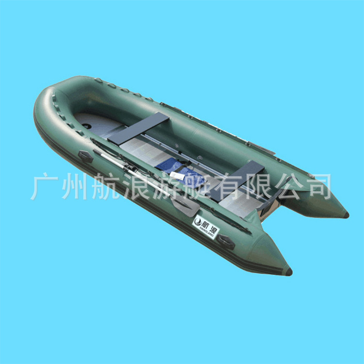加厚夹网钓鱼硬底皮划5人加厚冲锋舟钓鱼艇船货到付款