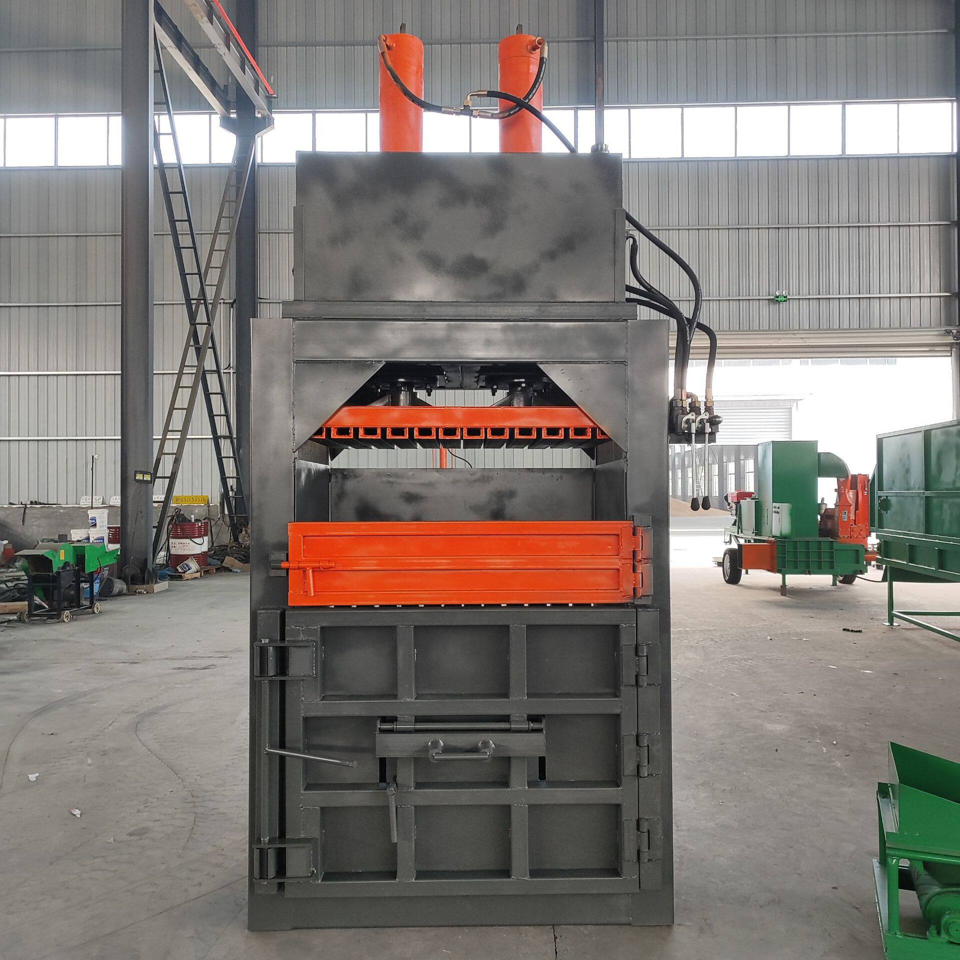 80吨立式海绵棉花压缩打包机 编织袋吨包薄膜塑料袋打捆机