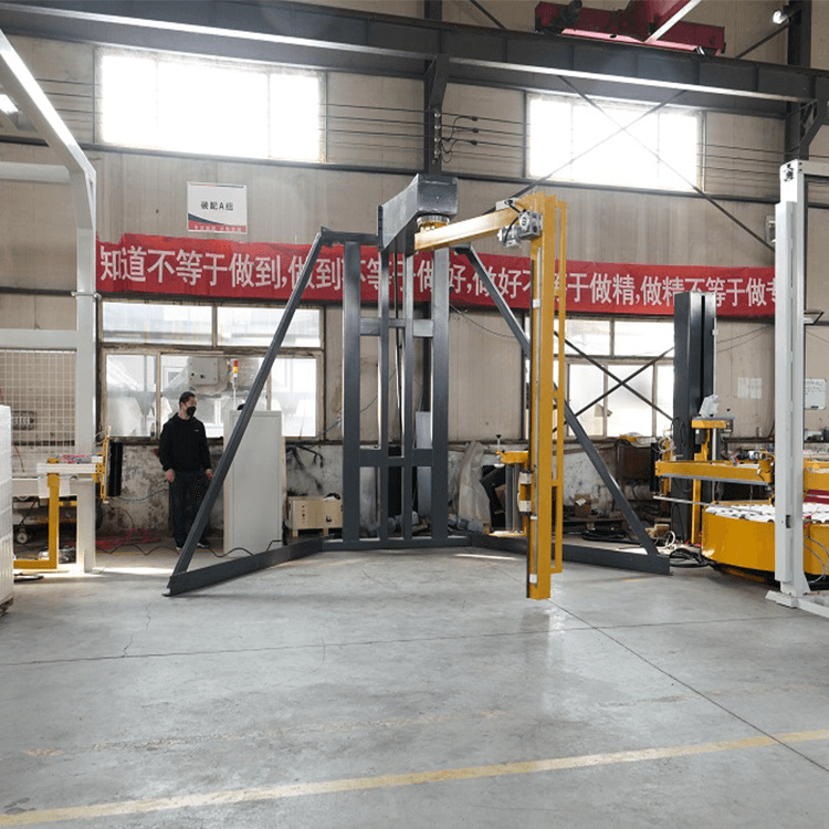 摇臂式缠绕包装生产线 悬臂式打包线 在线式裹膜机 厂家发货