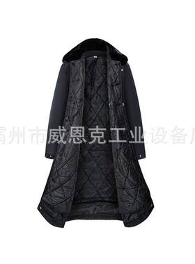 多用途黑色保安执勤服可拆卸内胆劳保服防寒保暖作战大衣短款棉服