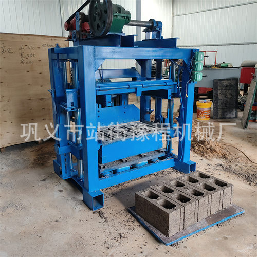 小型自动空心制砖机水泥面包六角护坡砖机砌块砖机 brick machine