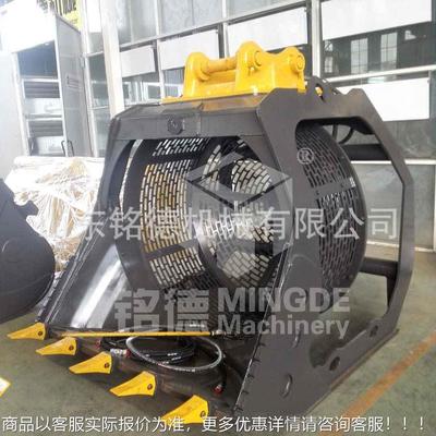 挖用掘机旋筛分斗转FEH大口径土壤分离筛分斗工 程机械液压滚筒筛