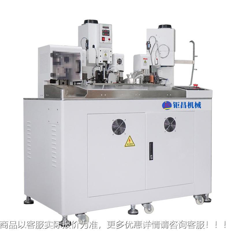 全自动烘热缩管端子机 自单打单端子JC-AT09+穿套管机头套烘热缩