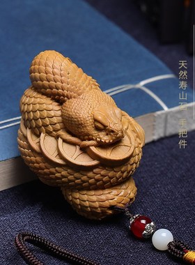 腰缠万贯招财手把件男朋友爸爸随身把玩新年蛇年礼品生日礼物男生