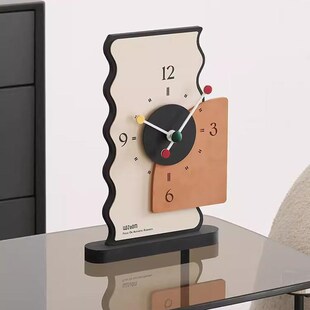 简约桌面座钟摆件家居装 钟表摆放 饰品客厅书房卧室电视柜时钟台式