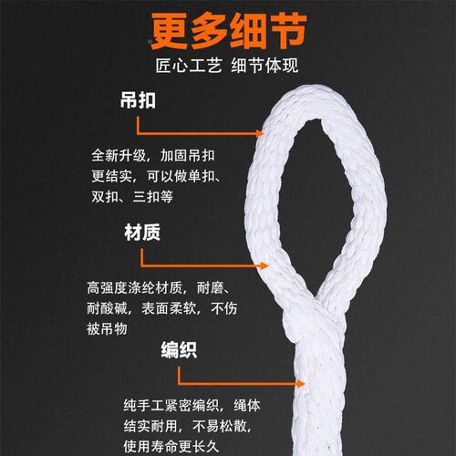 吊装绳1吨2T3吨1米5M吊绳环形吊带圆吊绳尼龙吊装T带起重工具O型