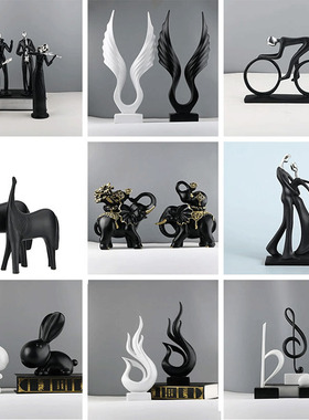 创意现代简约玄关客厅电视柜摆件酒柜装饰品办公室北欧工艺品隔断