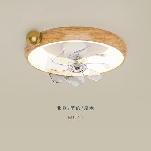 全光谱风扇灯创意温馨圆球卧室吸顶灯现代简约静音护眼儿童房间灯