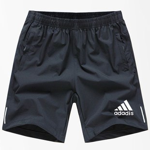 男士 跑步健身裤 夏季 宽松加大码 衩 外穿冰丝速干五分裤 运动休闲短裤
