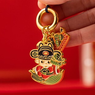 朱炳仁铜 状元及举高棕锦鲤附体纵横考场系列挂件钥匙扣包挂