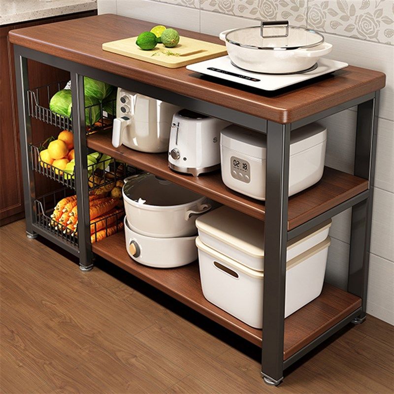 厨房置物架落地多层微波炉收纳架子工作台靠墙一体多功能储物柜淘,厨房/烹饪用具,厨房置物架/置物柜/角架,淘宝优惠券,粉丝福利购,淘宝优惠卷