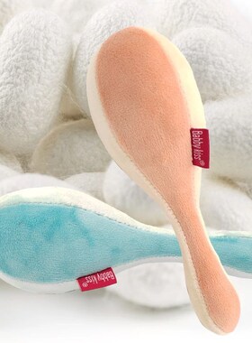 婴儿沙锤布制毛绒玩具安抚摇铃响铃绿希望之锤可洗安全无毒幼儿女