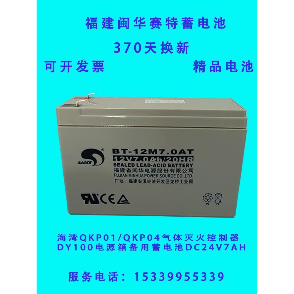 海湾GST-QKP04 01气体灭火控制器DY-100A电源箱备用蓄电池12V7AH