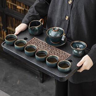 2024新款 哥窑开片茶具套装 功夫茶具泡茶壶家用办公室盖碗茶杯
