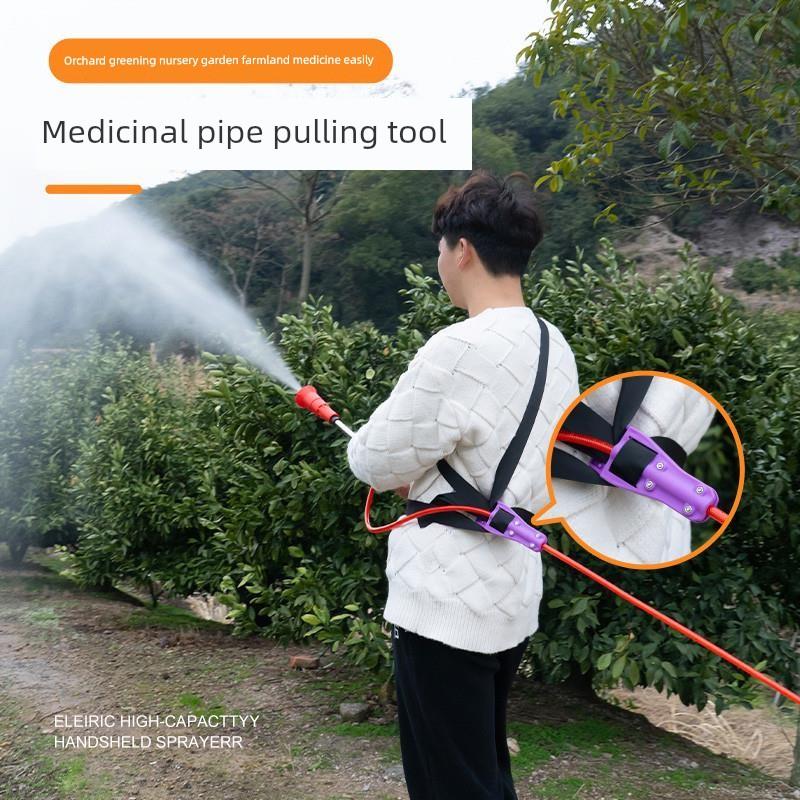 新型农用喷雾器管拉式神器电动喷雾器高压管带附件拖水管夹管板架