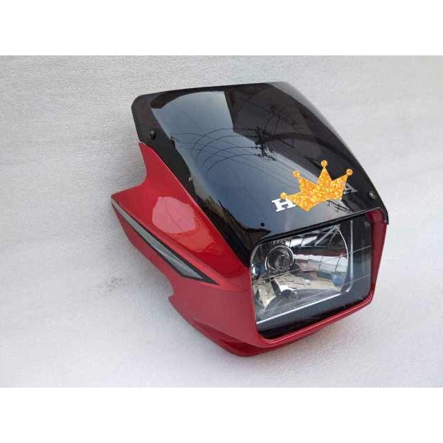 适用于新大洲本摩托车 SDH125-50导流罩头罩金锋锐大灯壳鬼脸灯罩