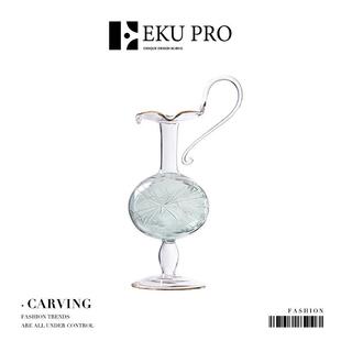 EKU PRO·雕花·法式玻璃花瓶桌面装饰摆件高级艺术花器 |Carving