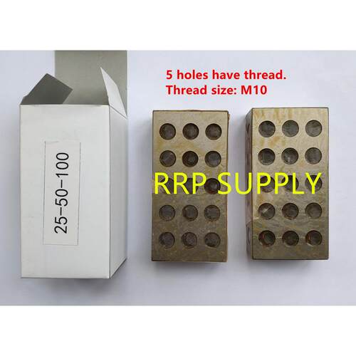 23孔 25-50-100mm 公制量块一对。平行垫铁。铣床加工用垫块