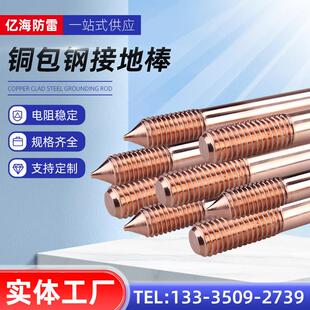 铜包钢接地棒镀铜圆钢防雷铜覆钢室外接地棒工程避雷垂直接地棒