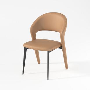 逆时针意式轻奢现代简约餐椅家用小户型高级感靠背椅子2026新款