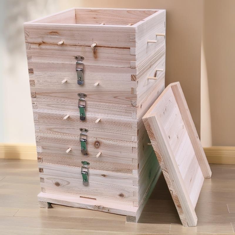 格子箱中蜂蜂箱散装全套杉木土养蜜蜂工具诱蜂桶五层蜂箱