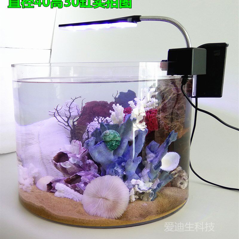 出口大号直筒玻璃鱼缸水草缸睡莲水培超白圆形圆柱直桶缸超大直径
