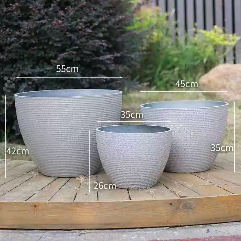 加厚特大号花盆养鱼养荷花睡莲绿植仿陶瓷防水泥古法生态盆缸水缸