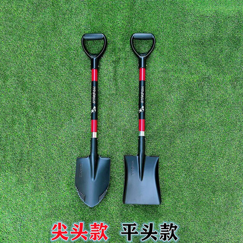 车载锹尖铲工兵铲户外野营垂钓铲子越野车载铲园艺一体尖方铁锨