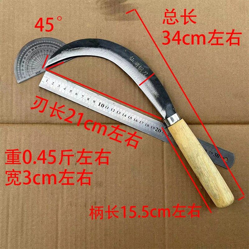 广西纯手工锻打镰刀割草刀砍香蕉树砍树枝砍甘蔗割椰子割槟榔刀图片