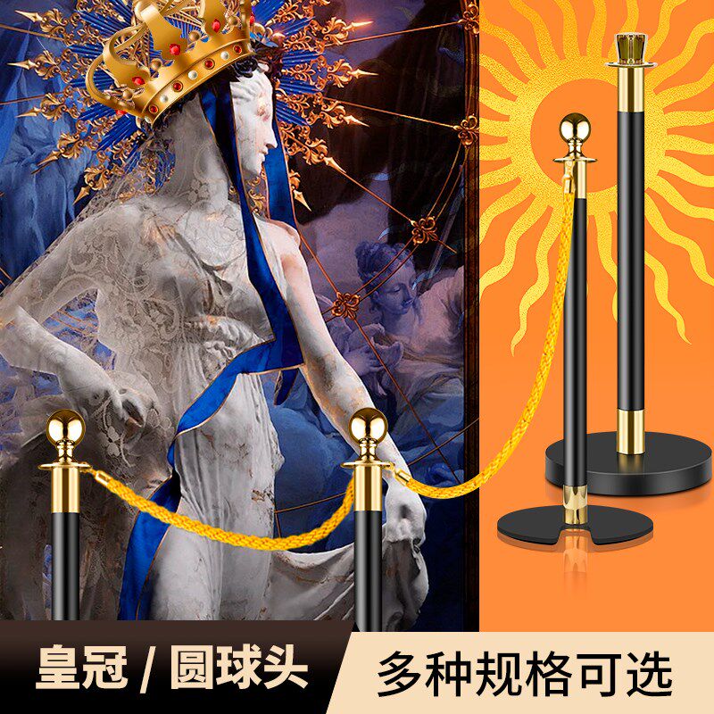博物馆礼宾柱挂绳一米线栏杆画廊美术馆矮围栏车展展览矮围栏防护 - 实物图