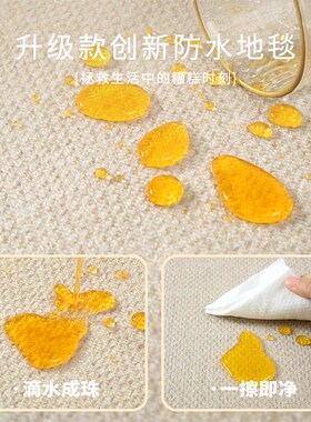 法式宫廷风地毯客厅免洗可擦绿色沙发茶几地垫防水卧室床边毯高级