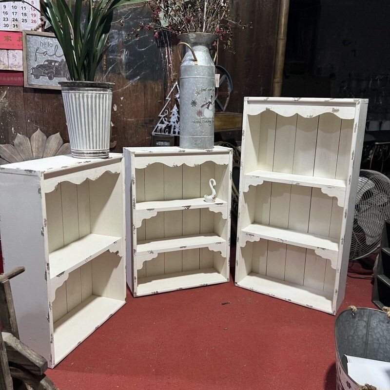 复古简约实木花园阳台装饰壁挂多层柜花架置物架杂货收纳店铺装饰