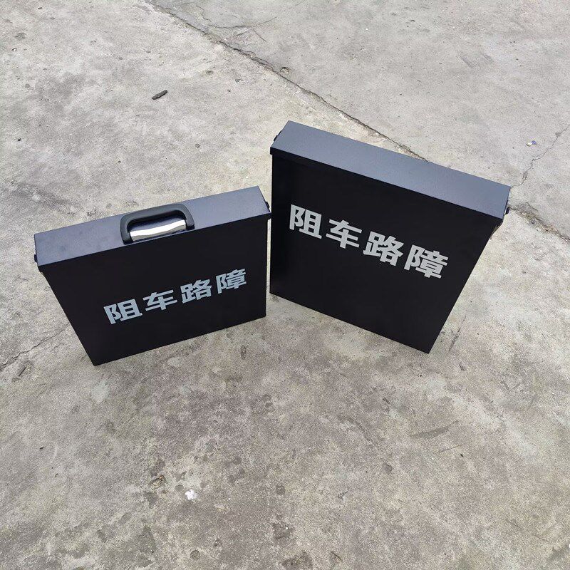 便携式阻车路障手动不锈钢伸缩全自动阻车器电动伸缩三角简易