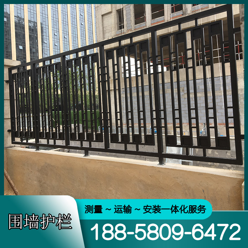 小区氟碳漆围墙护栏厂区栏杆高档别墅庭院院墙围栏户外防护栏杆