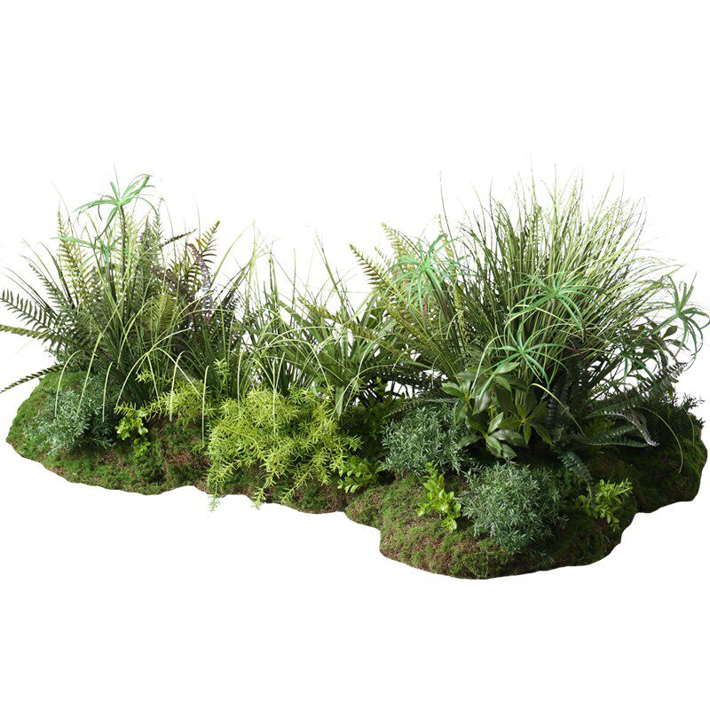 假花仿真花摆设轻奢高端仿生芦苇草野草苔藓山坡展厅大堂花艺摆件