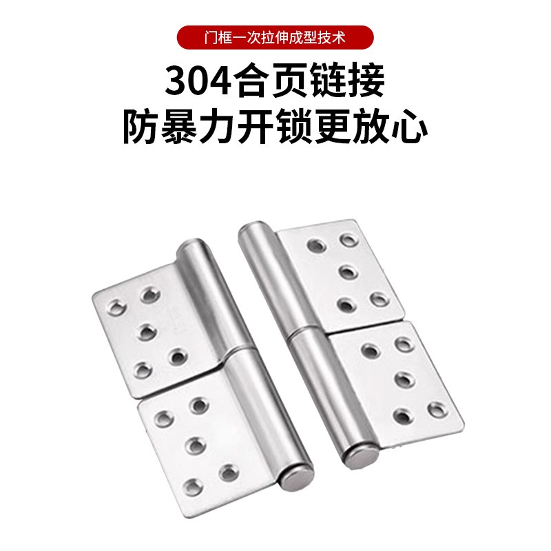 包邮/不锈钢带亮窗单门家用进户防盗门阳台门入户门可定制