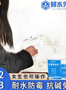 腻子膏补墙防水内墙303抗碱修复膏刮墙批免漆防潮大白色墙面修补