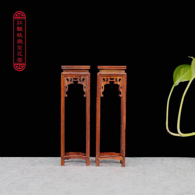 红木雕工艺礼品摆饰 微型微缩小家俱模型 明清彷古中式红酸枝罗汉