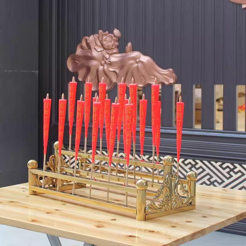 不锈钢蜡烛架子烛台插竹签蜡烛寺庙佛堂香烛座家供奉寺庙供香烛