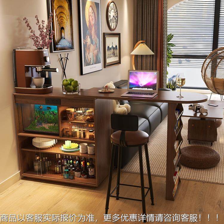 9787全实木吧台伸桌家闲用休折叠缩吧台柜沙发边隔断柜型小户日式,住宅家具,吧台,淘宝优惠券,粉丝福利购,淘宝优惠卷