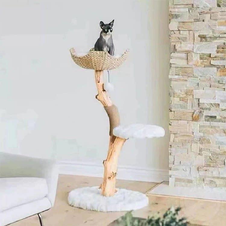 实木质猫爬架子猫抓板豪华猫窝猫树屋一体大猫舍家用小户型不占地