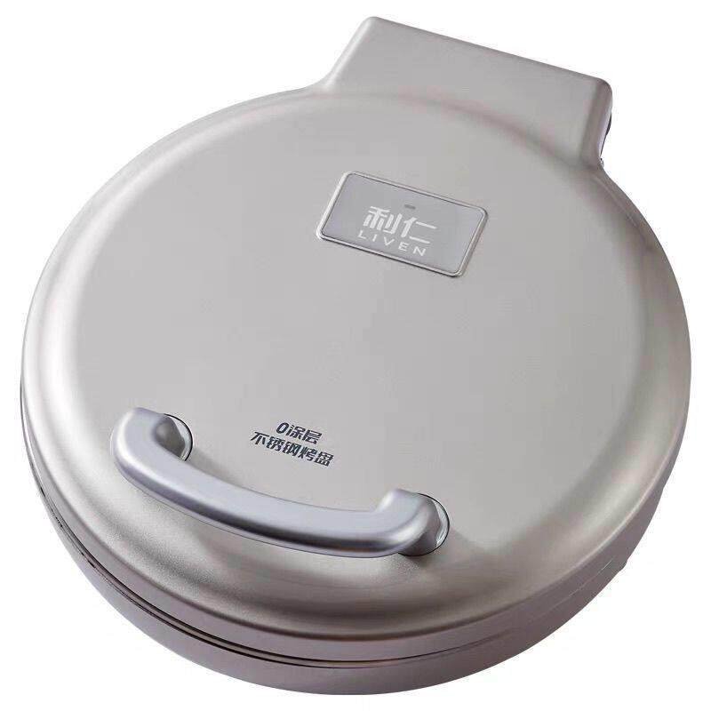 利仁小钢人无涂层电饼铛煎烤机大面积3495双面加热家用电饼铛