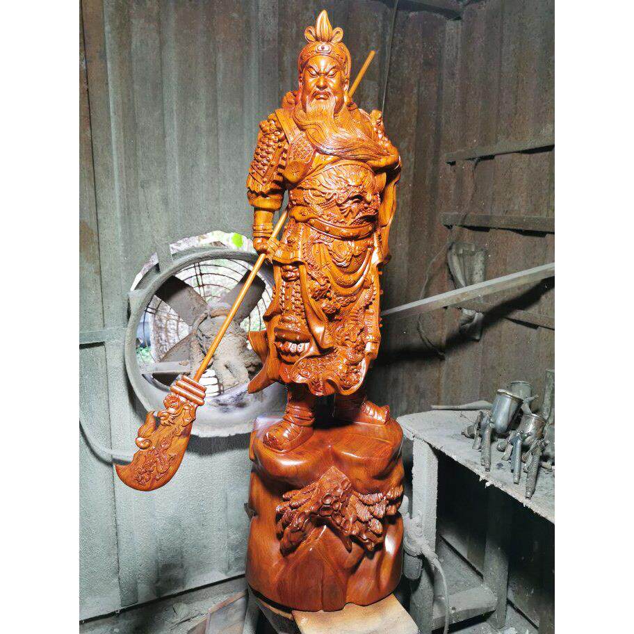 花梨木关公武财神关圣帝君工艺礼品摆饰木雕摆件红木镇宅客厅供奉